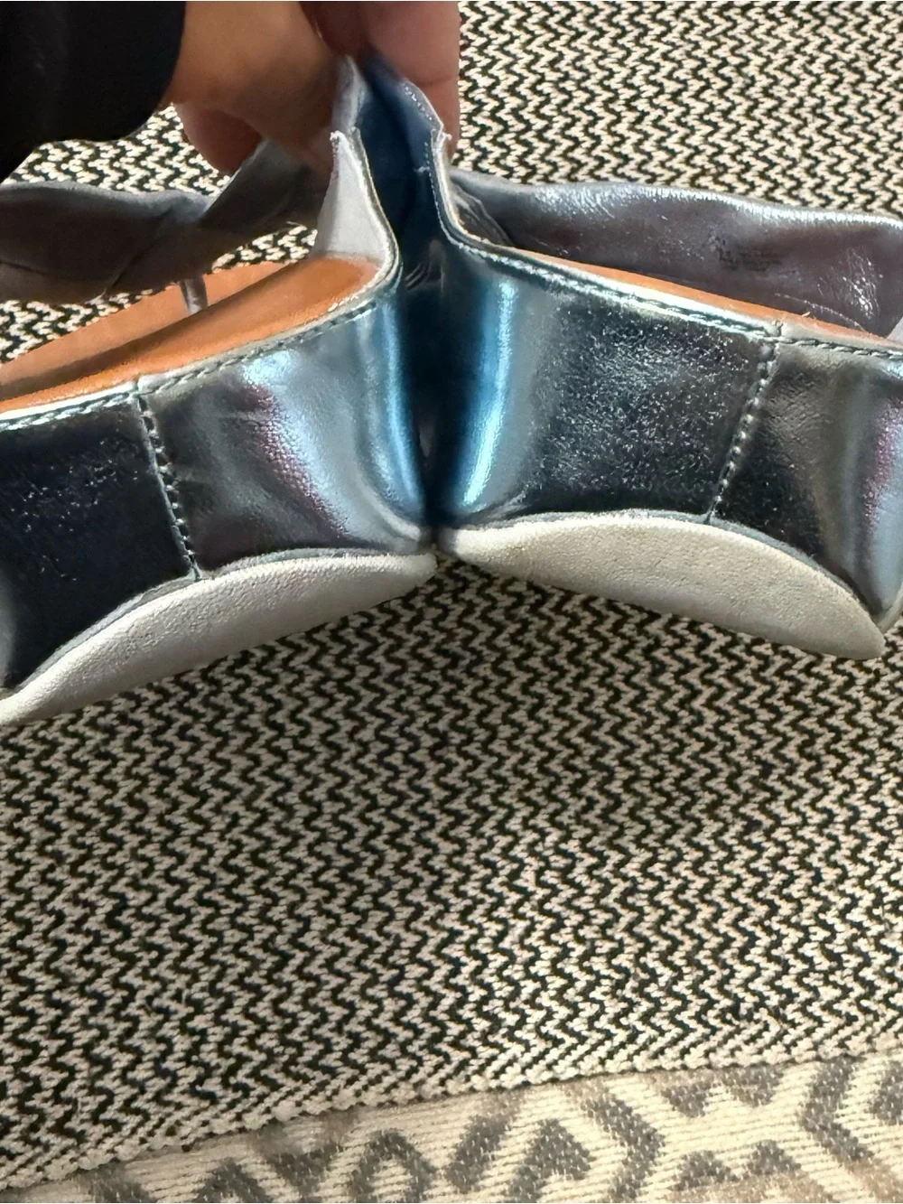 FitFlop Metallic Sky Blue Twiss Open Toe Sandals